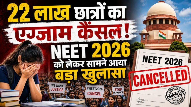 22 लाख छात्रों का एग्जाम कैंसल! NEET 2026 को लेकर सामने आया बड़ा खुलासा