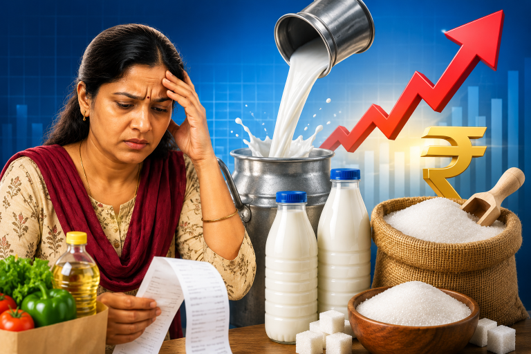 रसोई का बजट बिगड़ा! आज से बढ़े दूध के दाम, चीनी को लेकर भी बड़ा ऐलान