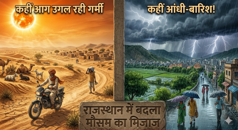 कहीं आग उगल रही गर्मी, कहीं आंधी-बारिश! राजस्थान में बदला मौसम का मिजाज