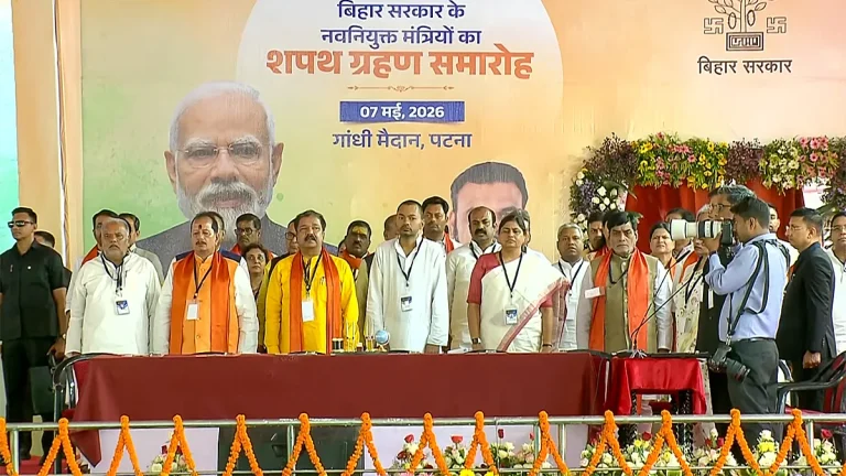 नीतीश के बेटे की एंट्री से मचा सियासी भूचाल! 32 मंत्रियों की शपथ में गांधी मैदान बना पावर सेंटर