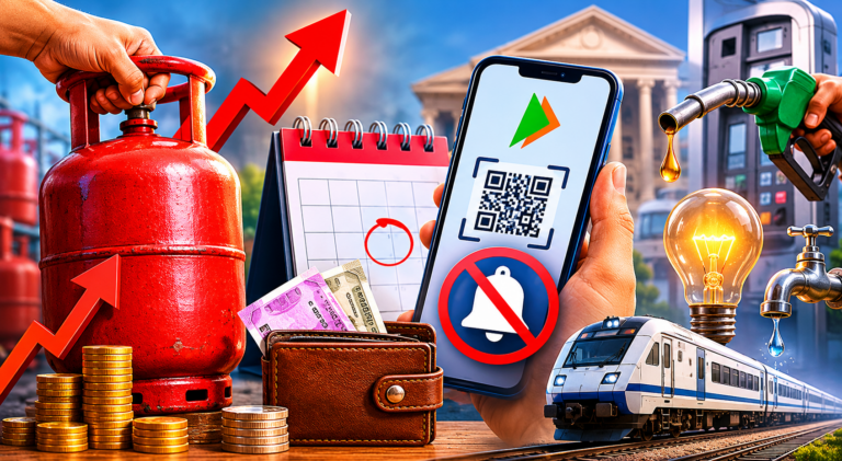 आज से बदल गए कई नियम! LPG महंगा, UPI अलर्ट बंद… जानिए और क्या-क्या हुआ बड़ा बदलाव?