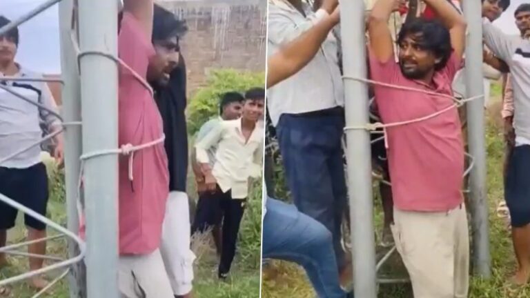फतेहपुर में नेटवर्क की समस्या से परेशान ग्रामीणों का फूटा गुस्सा, टावर कर्मी को खंभे से बांधा